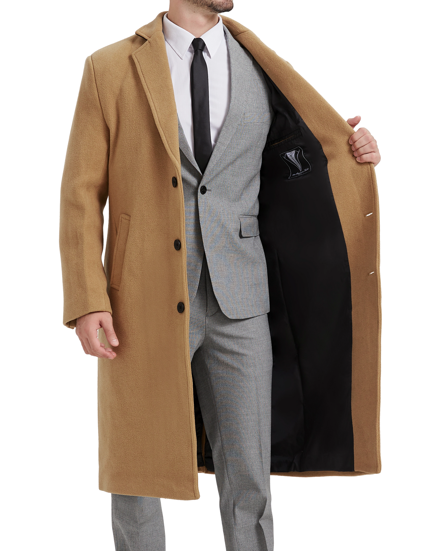 Camel Wool Cashmere Long Overcoat