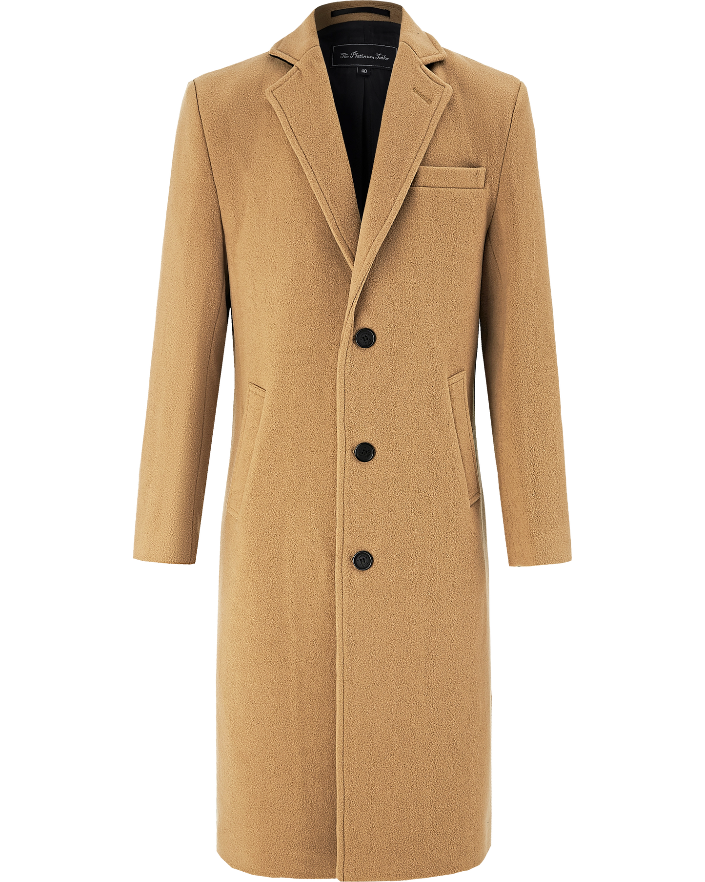 Camel Wool Cashmere Long Overcoat