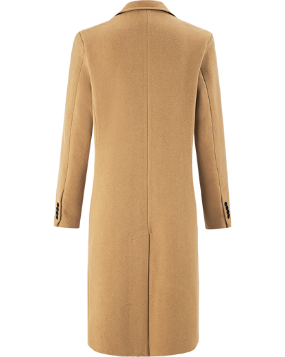 Camel Wool Cashmere Long Overcoat