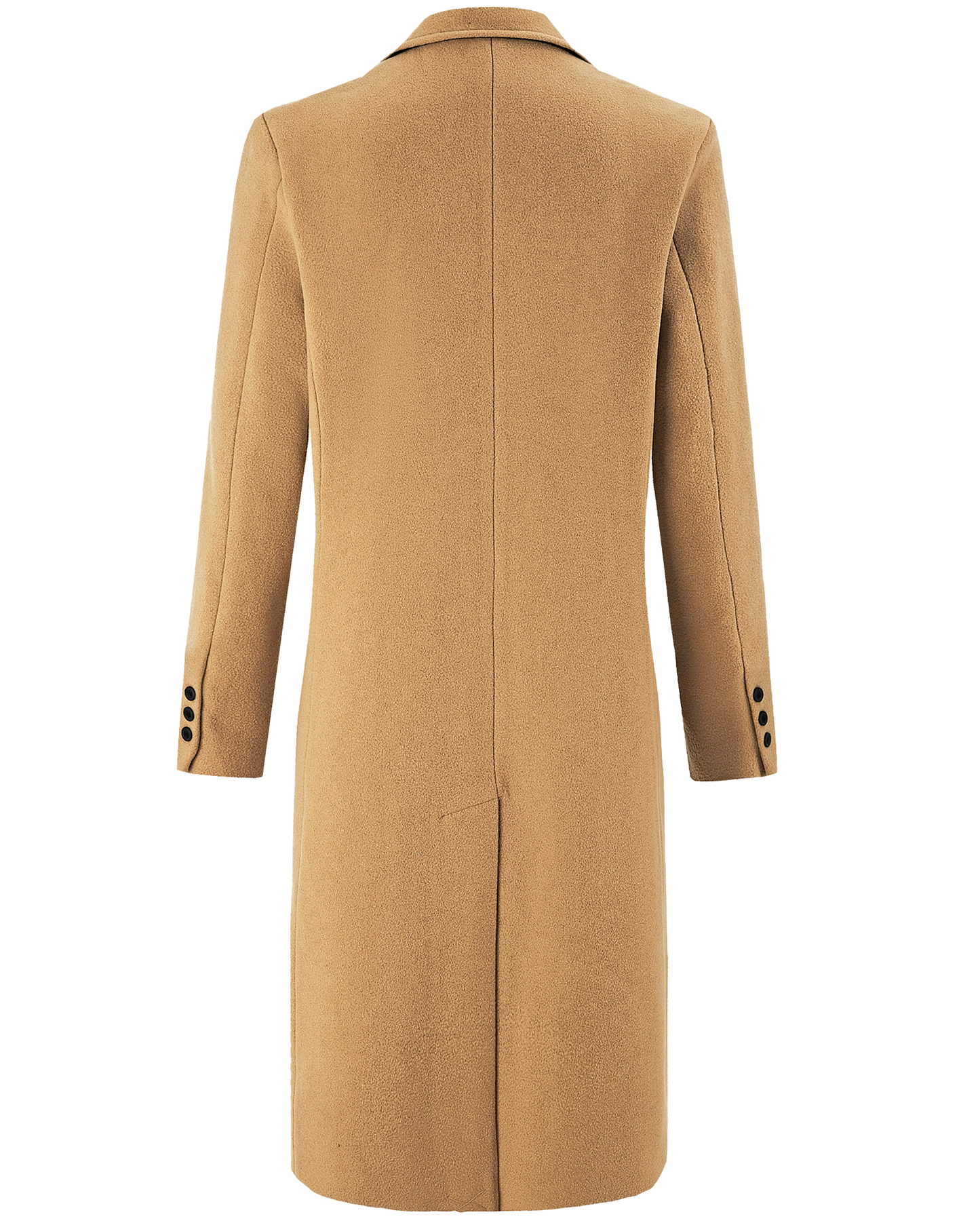 Camel Wool Cashmere Bond Overcoat Black Lining