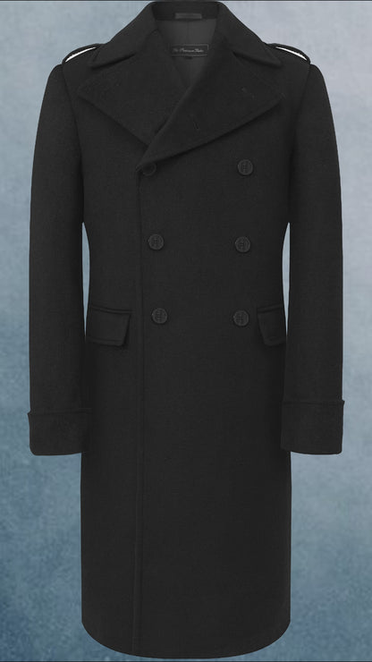 Black Wool Cashmere Greatcoat